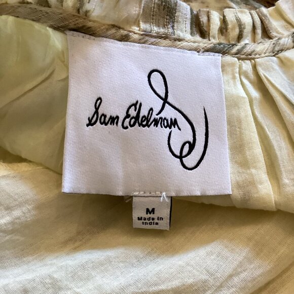 Sam Edelman Rainey Ruffle Mini Dress Size Medium Boho Puff Sleeve - Picture 3 of 9